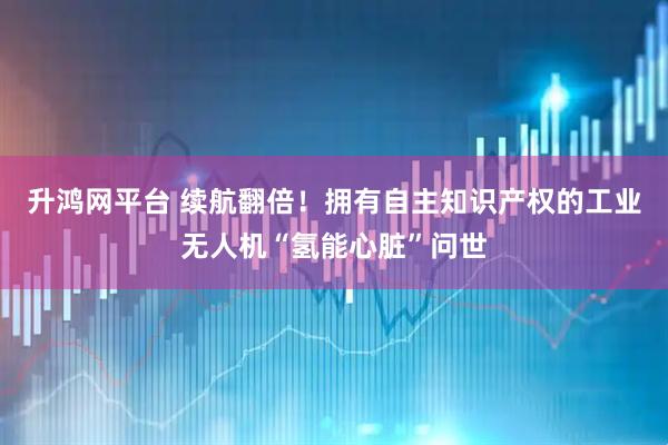 升鸿网平台 续航翻倍！拥有自主知识产权的工业无人机“氢能心脏”问世